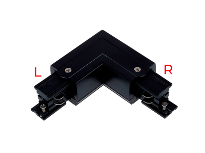 Track Rail hjørne-kobling venstre – 3-faset – sort (63967)