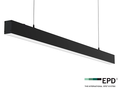 LED SQUARE G5 armatur SORT. 40W. DALI. 3000+4000K. CRI90. 120 cm.