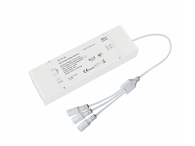 LED driver 24V 75W TRIAC/PUSH dæmpbar inkl. DC HUN 3-splitter HVID