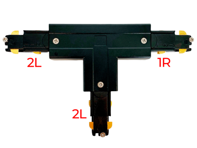 PRO Track Rail T-tilslutning højre 3-faset #1 – sort