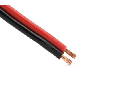 Kabel. tvilling rød/sort 16mm 25 meter