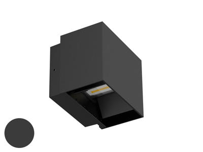 LED Cube facadelampe 10W. 4.000 kelvin. koksgrå