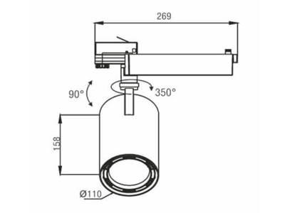 LED skinnespot 40W – varm hvid – 3.400 lumen