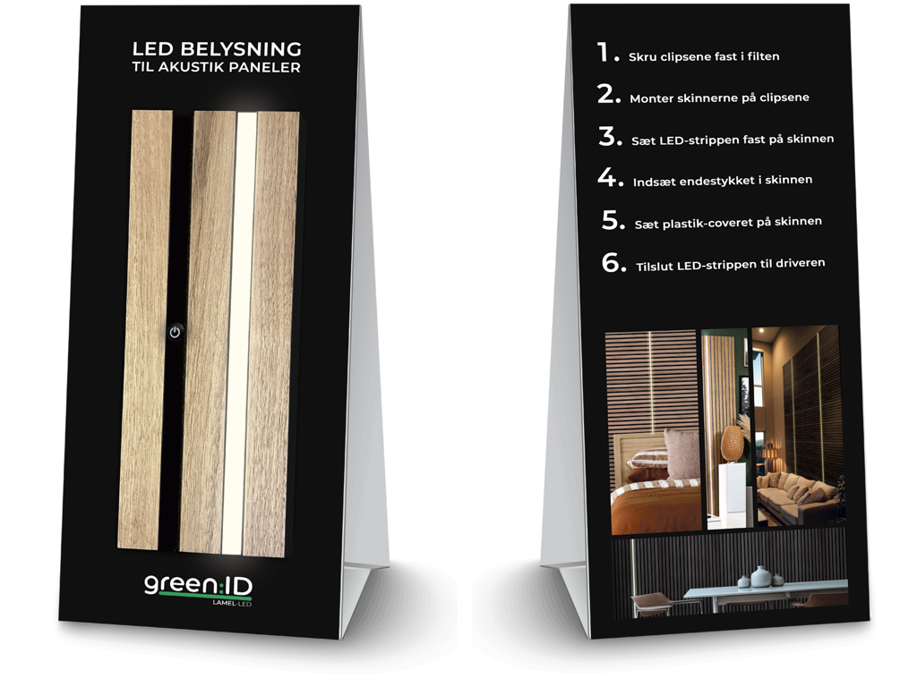 Borddisplay LAMEL-LED inkl. lys med sensor