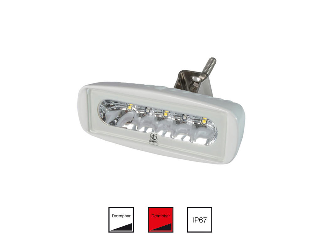 Dækslys hvid/rød dim på.10-30v