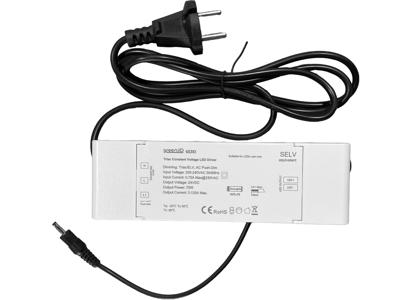 LED driver 24V 75W. Triac/Push dæmpbar. inkl. påmont. AC-stik og DC-stik HAN (35135)