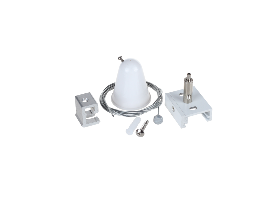 Wire-ophængssæt til track-skinner – hvid – wirelængde 1,5 m